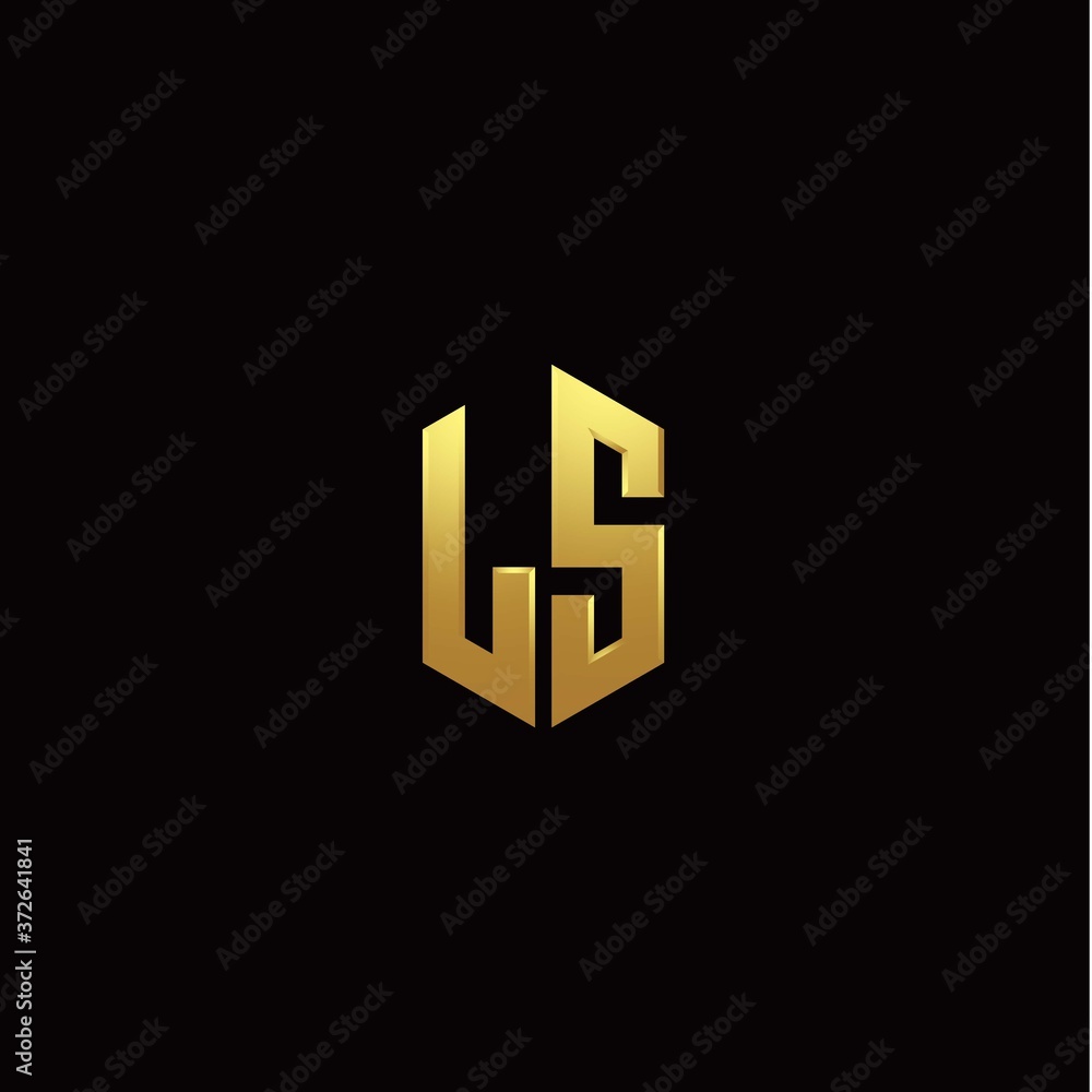 L S modern monogram style initial logo template L S modern monogram style initial logo template