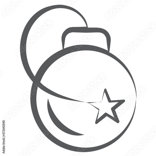 
Container doodle with explosive or incendiary material, bomb doodle line vector 
