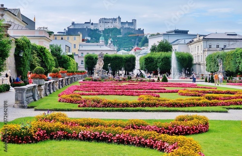Salzburg, Mirabellgarten und Festung Hohensalzburg