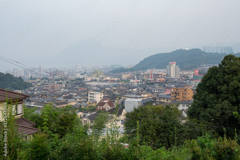 Cityscape of Beppu, Oita pref, Japan