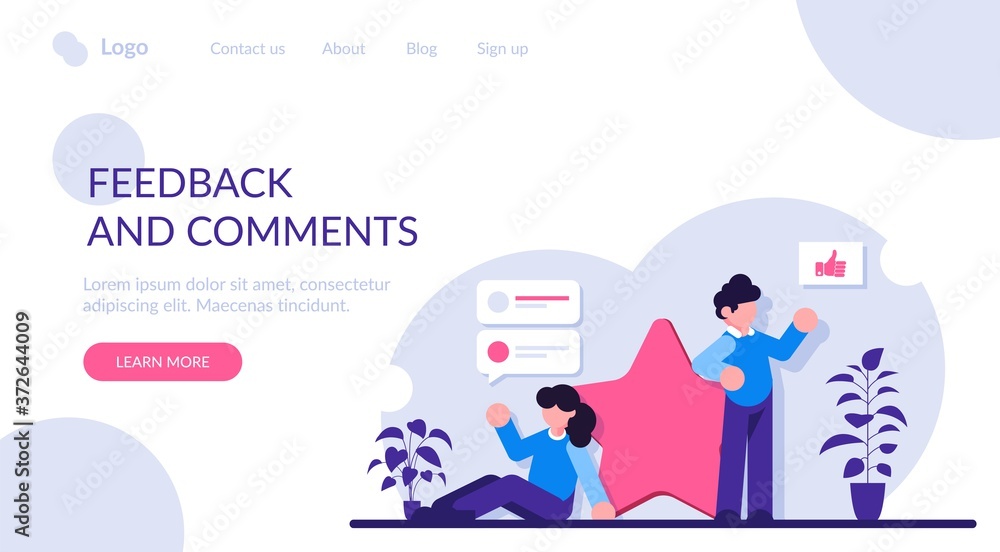 People leave feedback and comments with a score of five being the highest. Evaluation of a product or service. A person shares his opinion. Modern flat illustration. People leave feedback and comments with a score of five being the highest. Evaluation of a product or service. A person shares his opinion. Modern flat illustration.