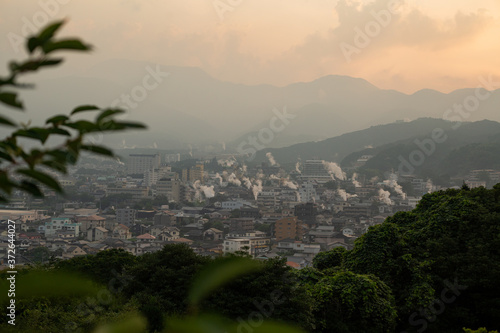 Cityscape of Beppu, Oita pref, Japan
