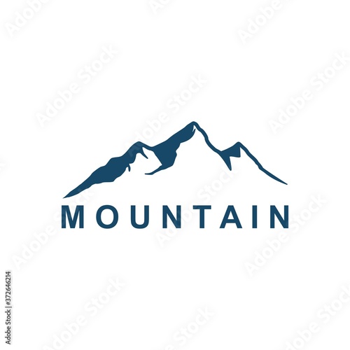 Mountain Peak, Mountain Logo Template. Vector Illustrator