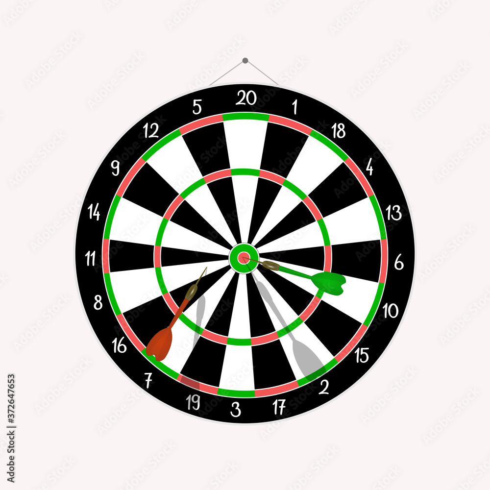 illustration of darts game illustration of darts game