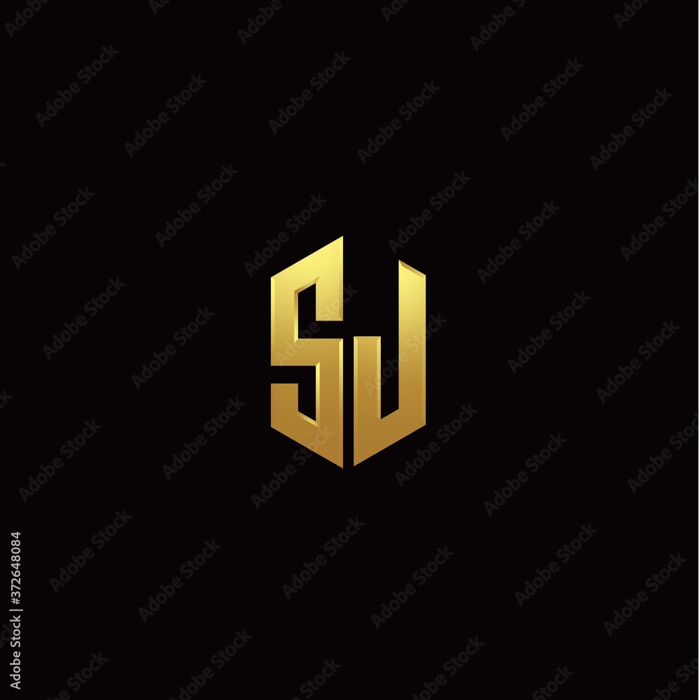 S J modern monogram style initial logo template S J modern monogram style initial logo template