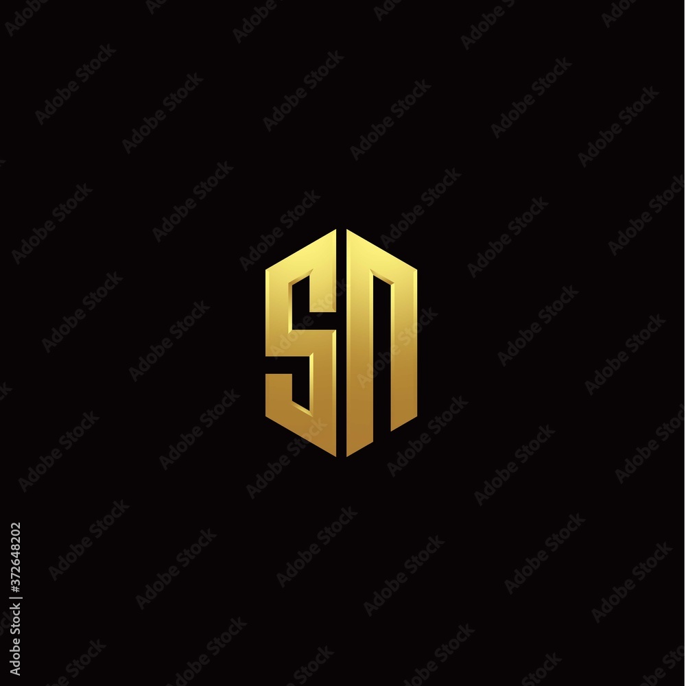 S N modern monogram style initial logo template S N modern monogram style initial logo template
