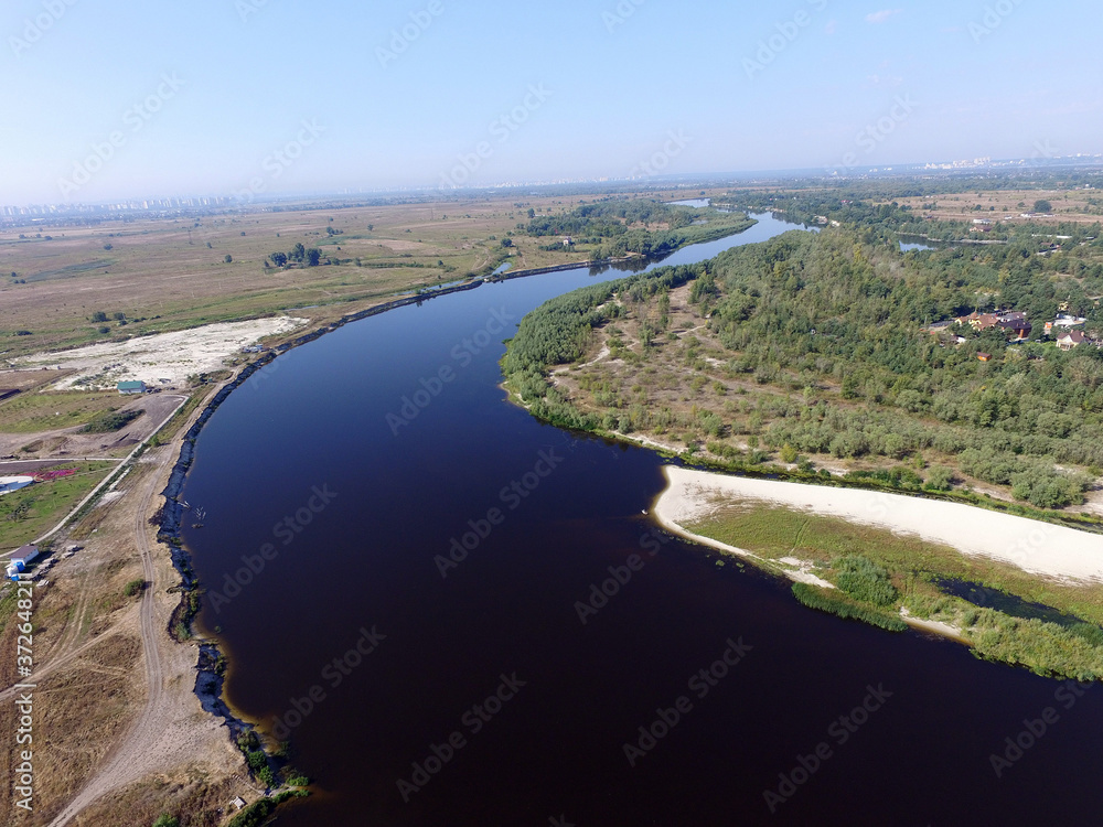 Aerial view of the saburb landscape (drone image). Near Kiev Aerial view of the saburb landscape (drone image). Near Kiev