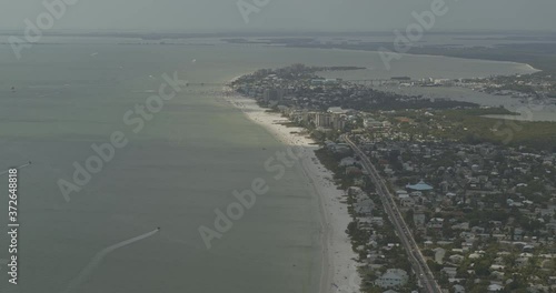 Wallpaper Mural Fort Myers Beach Florida Aerial v5 tilt up reveal of the shoreline and downtown - DJI Inspire 2, X7, 6k - March 2020 Torontodigital.ca
