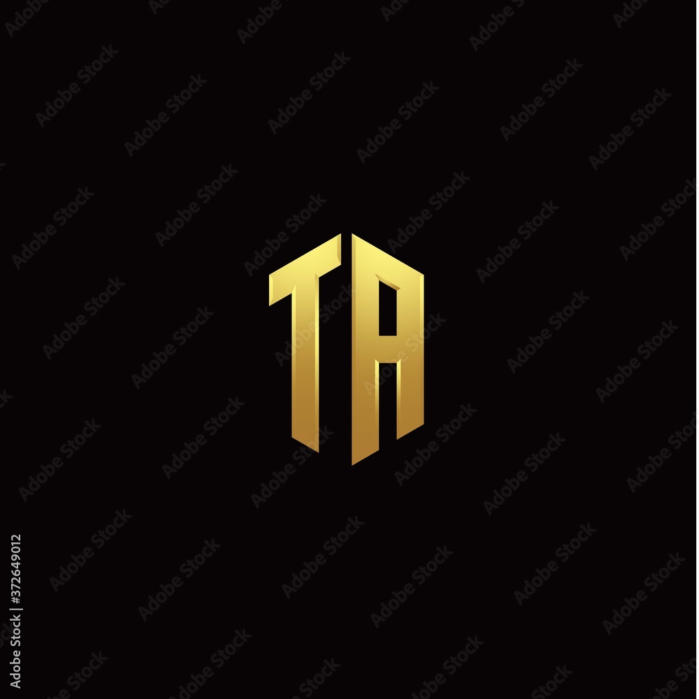 T A modern monogram style initial logo template T A modern monogram style initial logo template
