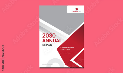 Modern annual report flyer template design