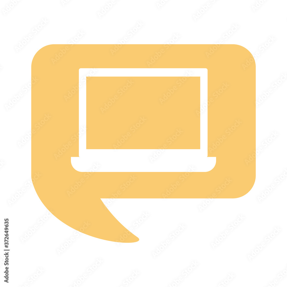 laptop with template webpage flat style icon laptop with template webpage flat style icon