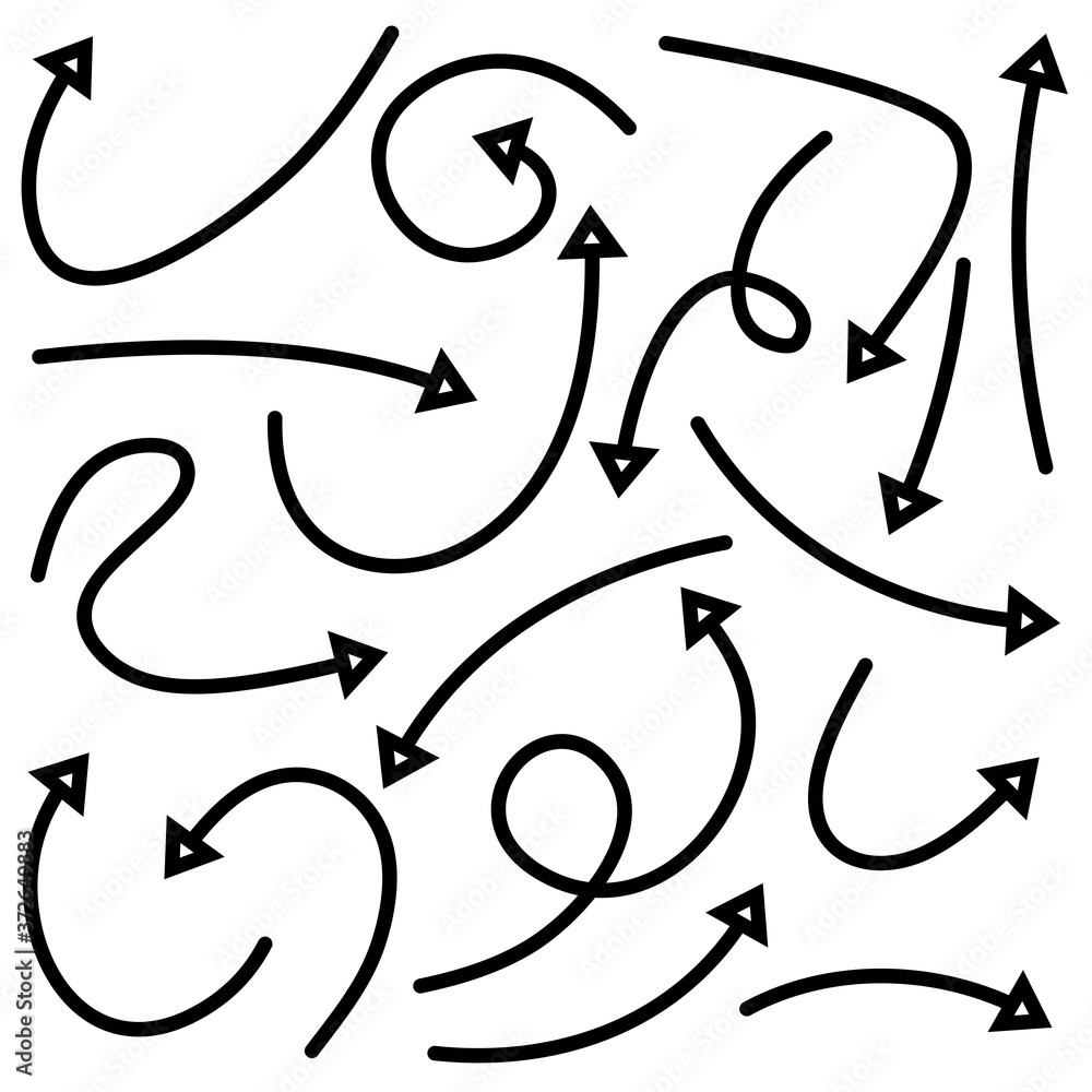 set of hand drawn arrows .Vector doodle design elements. Illustration on white background.for business infographic, banner, web and concept design. set of hand drawn arrows .Vector doodle design elements. Illustration on white background.for business infographic, banner, web and concept design.