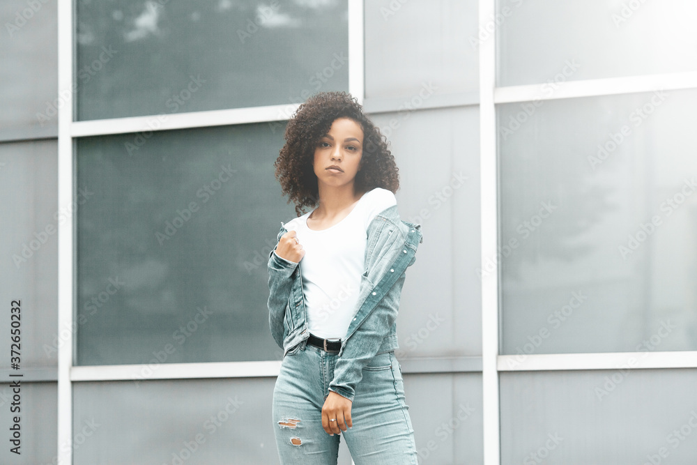Attractive dark skin girl portrait Attractive dark skin girl portrait