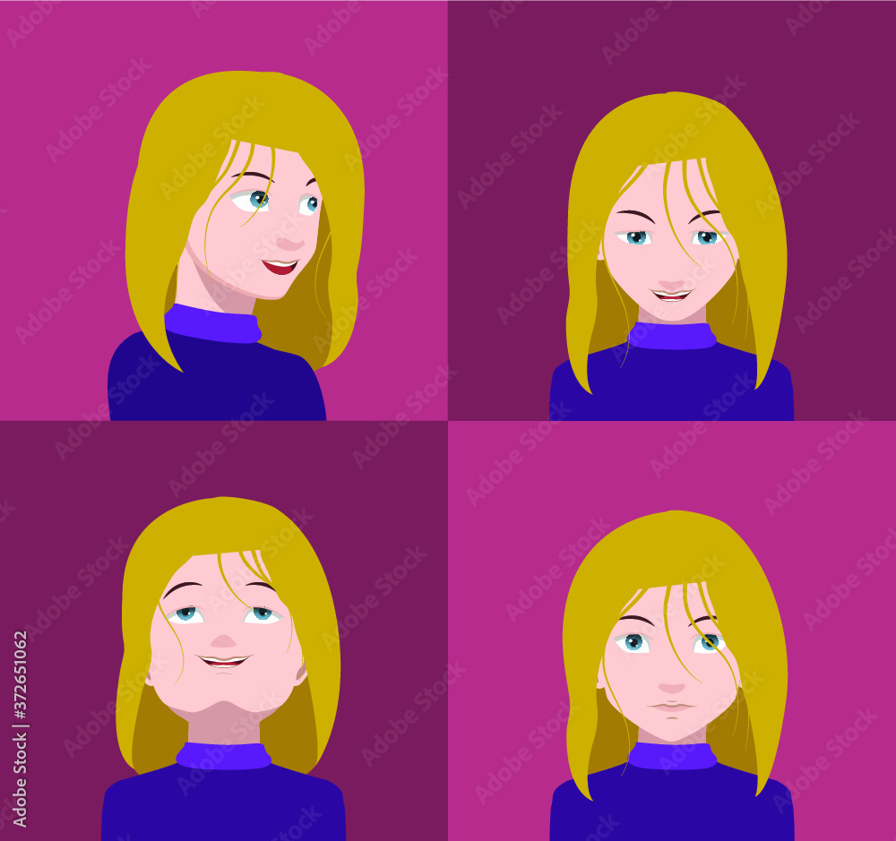 People avatars. Vector women, men avatar. - Vector