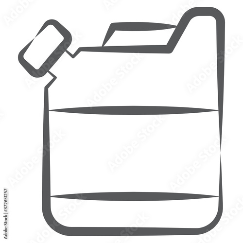 
A container filled with petrol, petrol can vector style 
