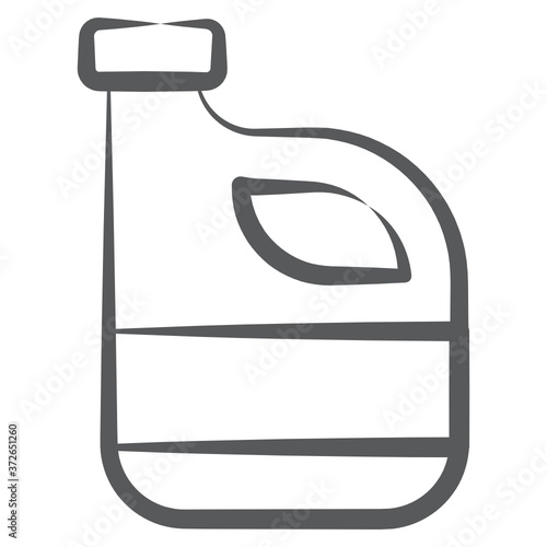 
A container filled with petrol, petrol can vector style 
