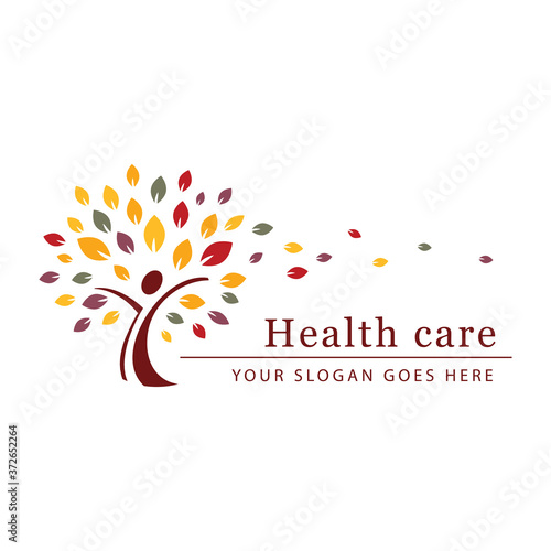 Abstract human tree business logo