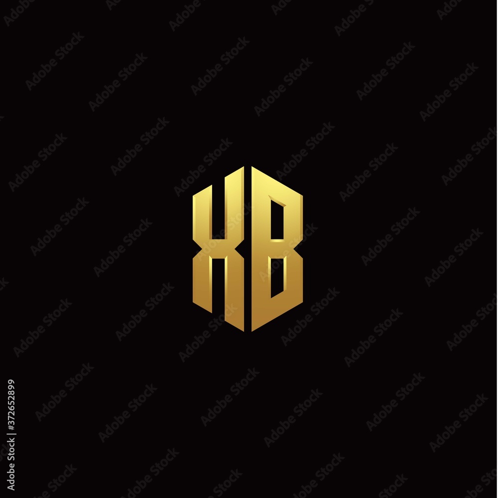 X B modern monogram style initial logo template X B modern monogram style initial logo template