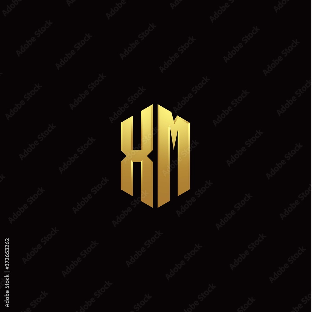 X M modern monogram style initial logo template X M modern monogram style initial logo template