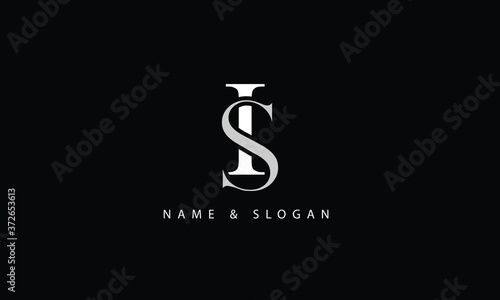 IS, SI, I, S abstract letters logo monogram
