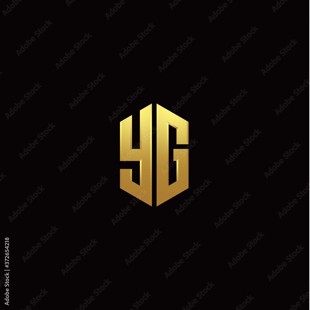 Y G modern monogram style initial logo template Y G modern monogram style initial logo template