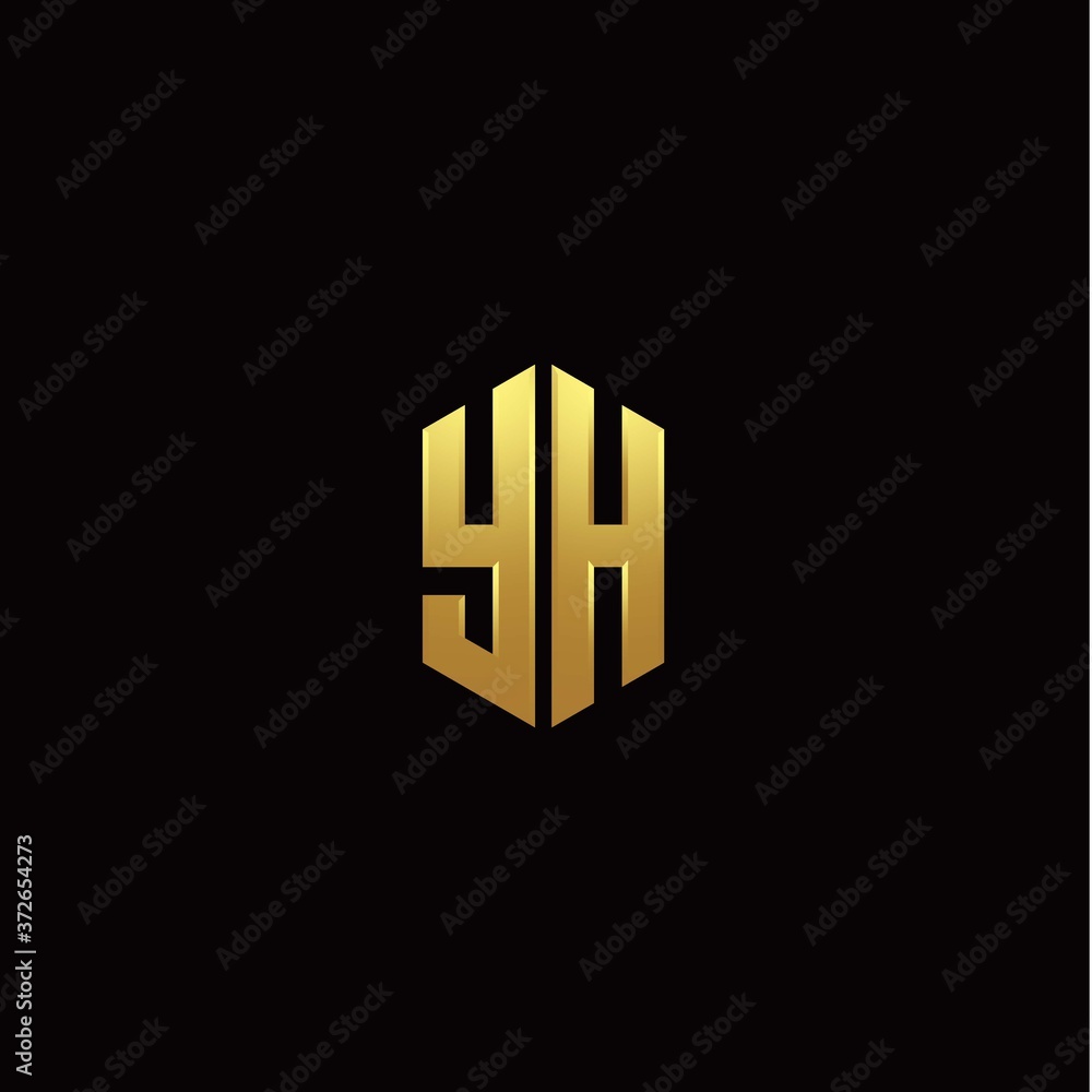 Y H modern monogram style initial logo template Y H modern monogram style initial logo template