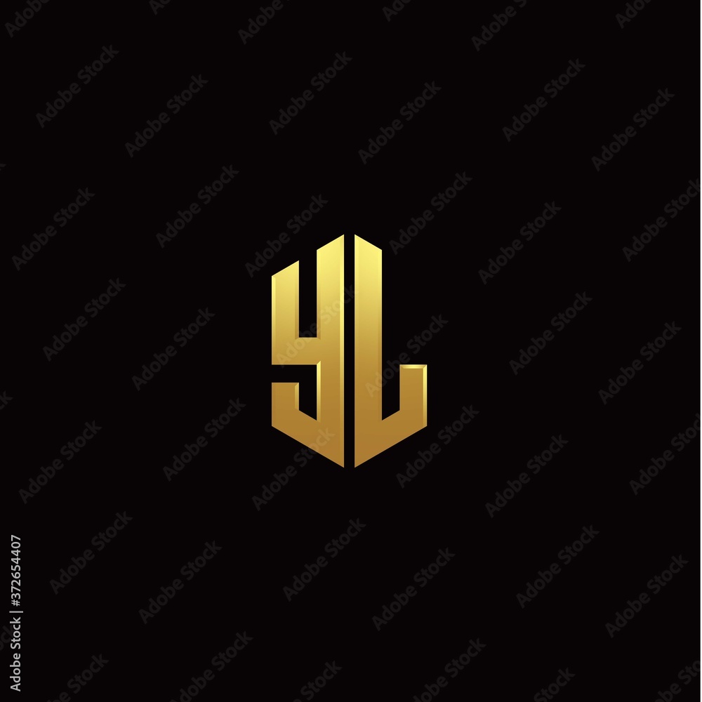 Y L modern monogram style initial logo template Y L modern monogram style initial logo template