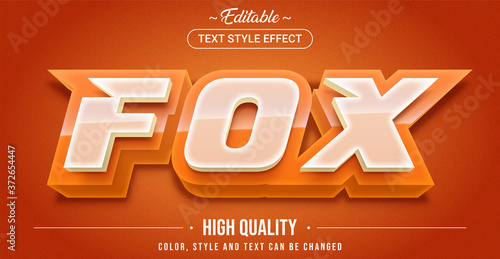 Editable text style effect - Fox theme style.