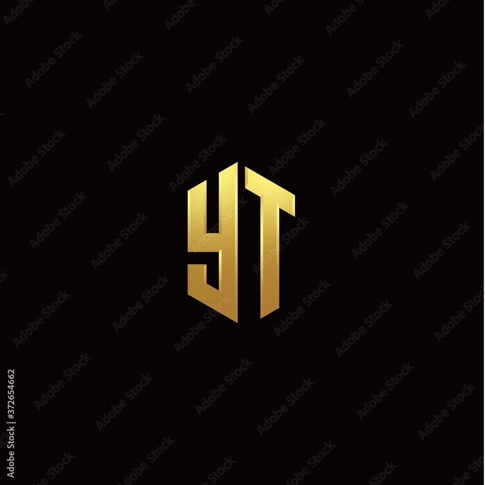 Y T modern monogram style initial logo template Y T modern monogram style initial logo template