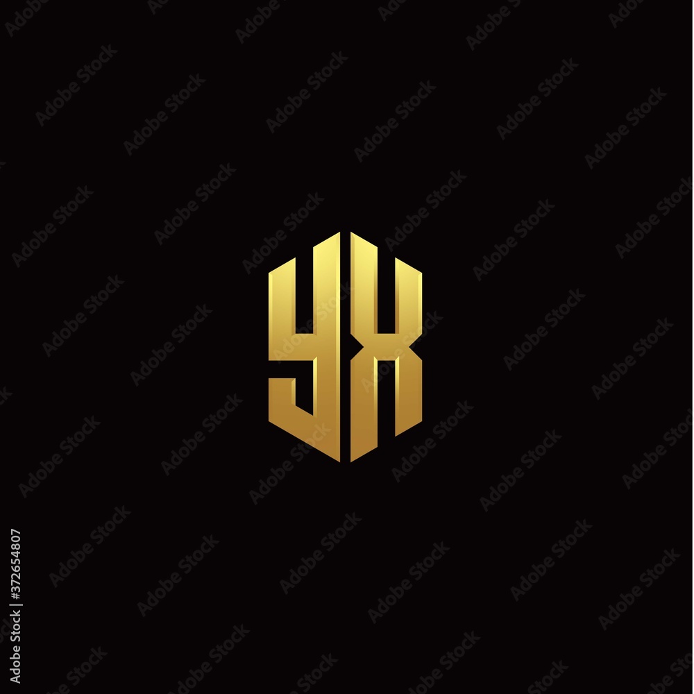 Y X modern monogram style initial logo template Y X modern monogram style initial logo template