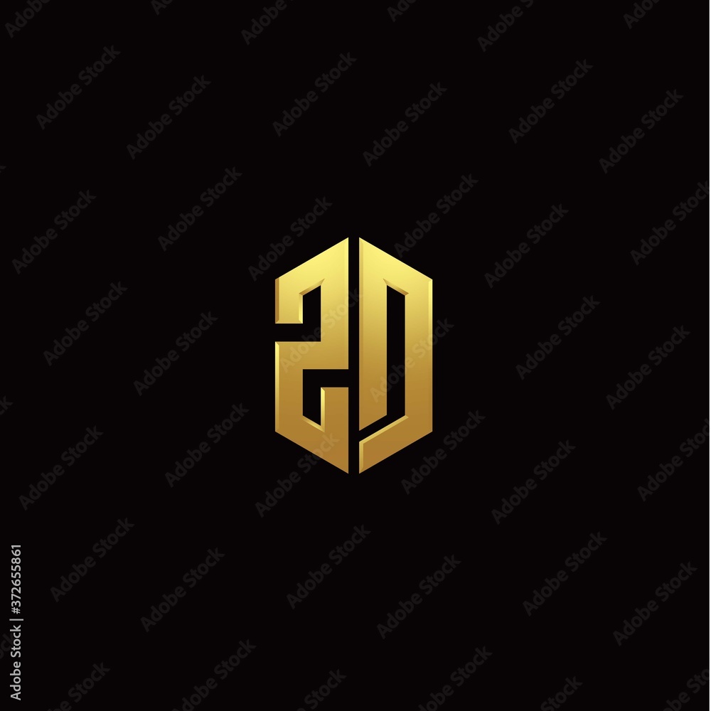 Z D modern monogram style initial logo template Z D modern monogram style initial logo template