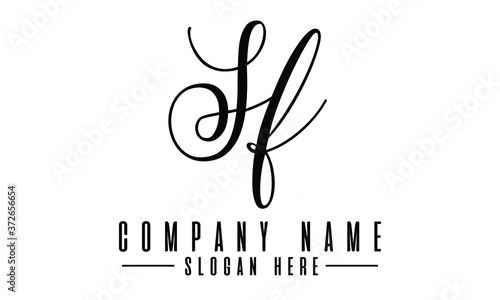 SF Initial Logo. Letter template Design Vector