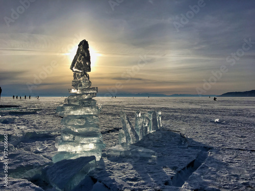 transparent Baikal Ice