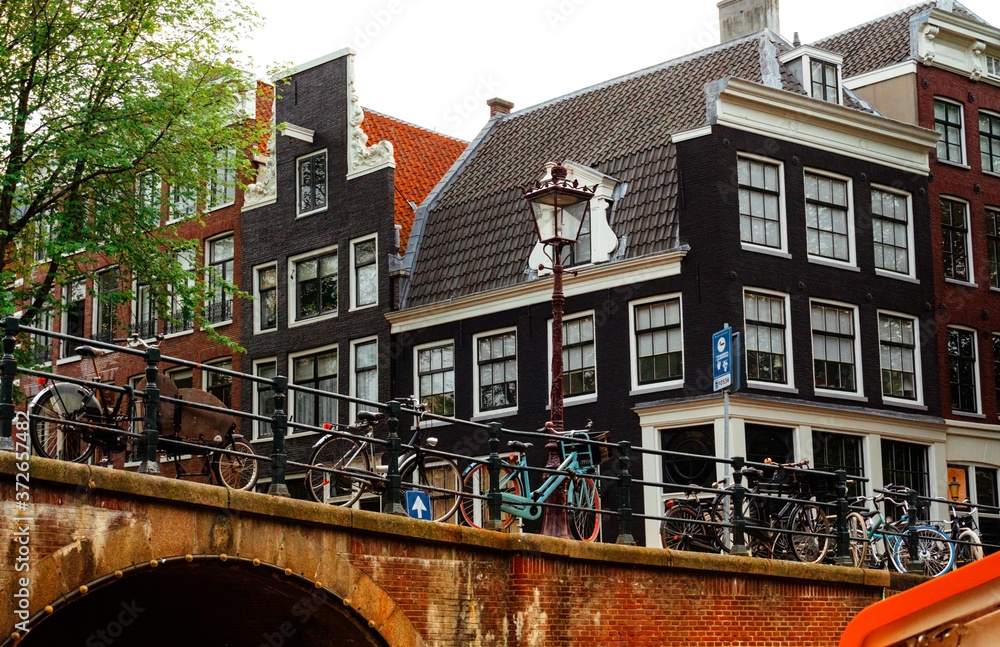Bridges over canals in Amsterdam June 2019