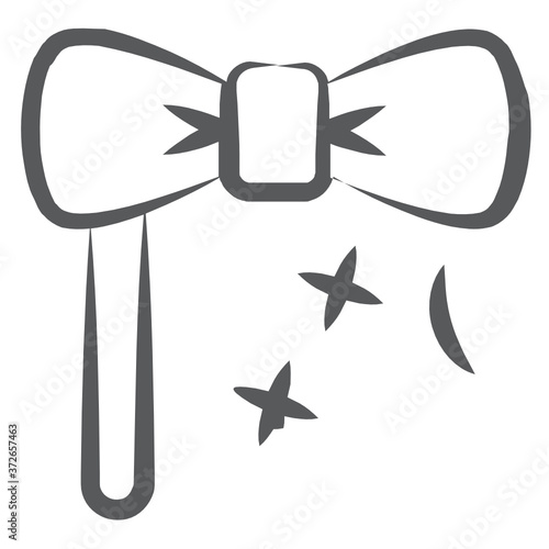 
Design of bow props in editable line style 
