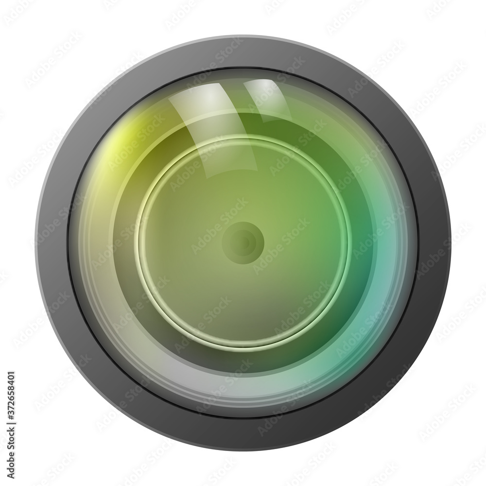 Lens icon, camera photo lens, 3D realistic icon. Vector illusration. Lens icon, camera photo lens, 3D realistic icon. Vector illusration.