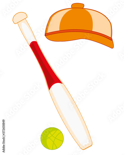 Baseball bit with ball and headdress cap