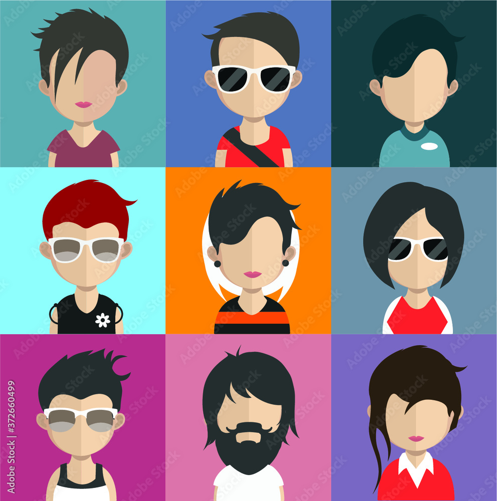 Collection of avatars  ( Man and woman Characters )