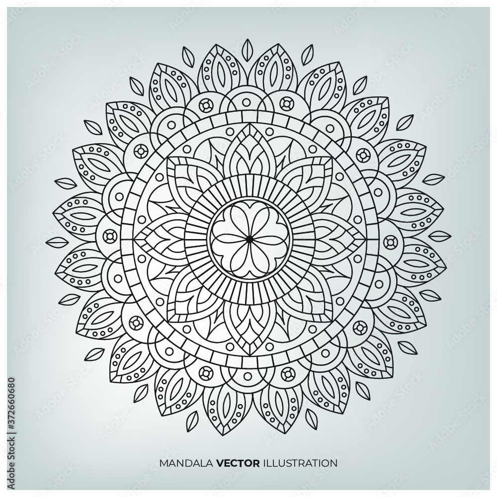 Circular vector pattern in form of mandala for Henna, Mehndi, tattoo, decoration. Decorative ornament in ethnic oriental style. Mindfulness coloring book page. Circular vector pattern in form of mandala for Henna, Mehndi, tattoo, decoration. Decorative ornament in ethnic oriental style. Mindfulness coloring book page.