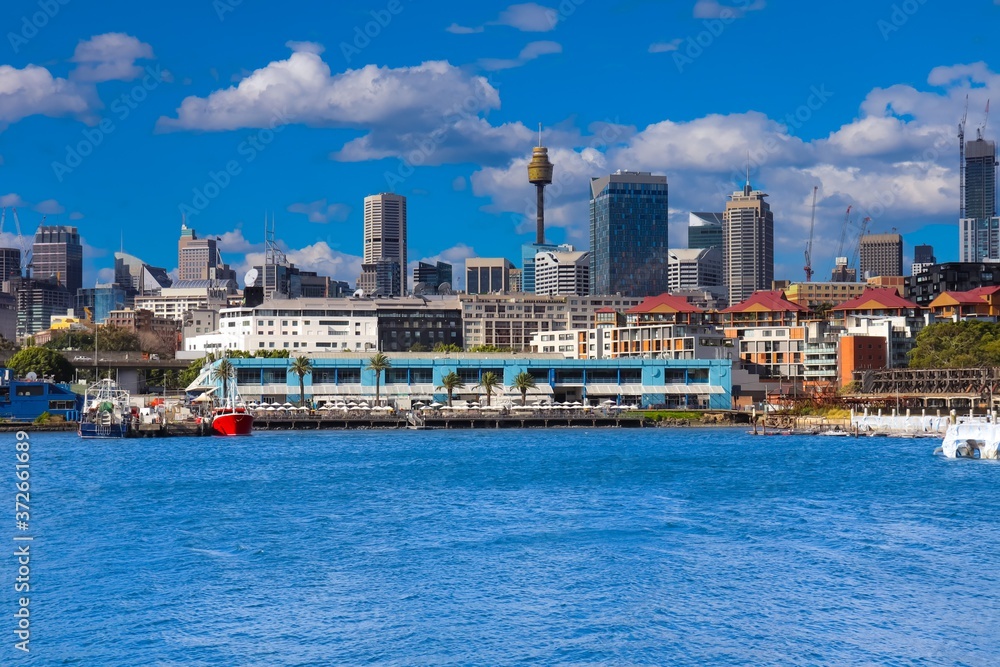 Fototapeta premium Panoramic View of Sydney CBD Skyline and the Harbour foreshore 