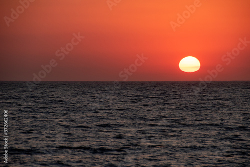 Sunset from the beautiful beach of Santa Marinella, close to ROme
