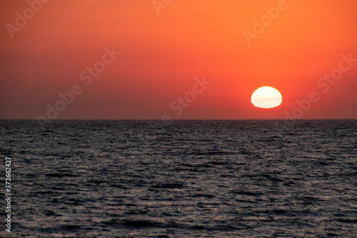 Sunset from the beautiful beach of Santa Marinella  close to ROme