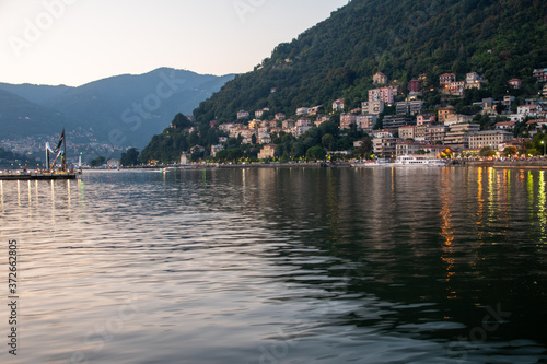 Superb view of the lake of Como  Italy 