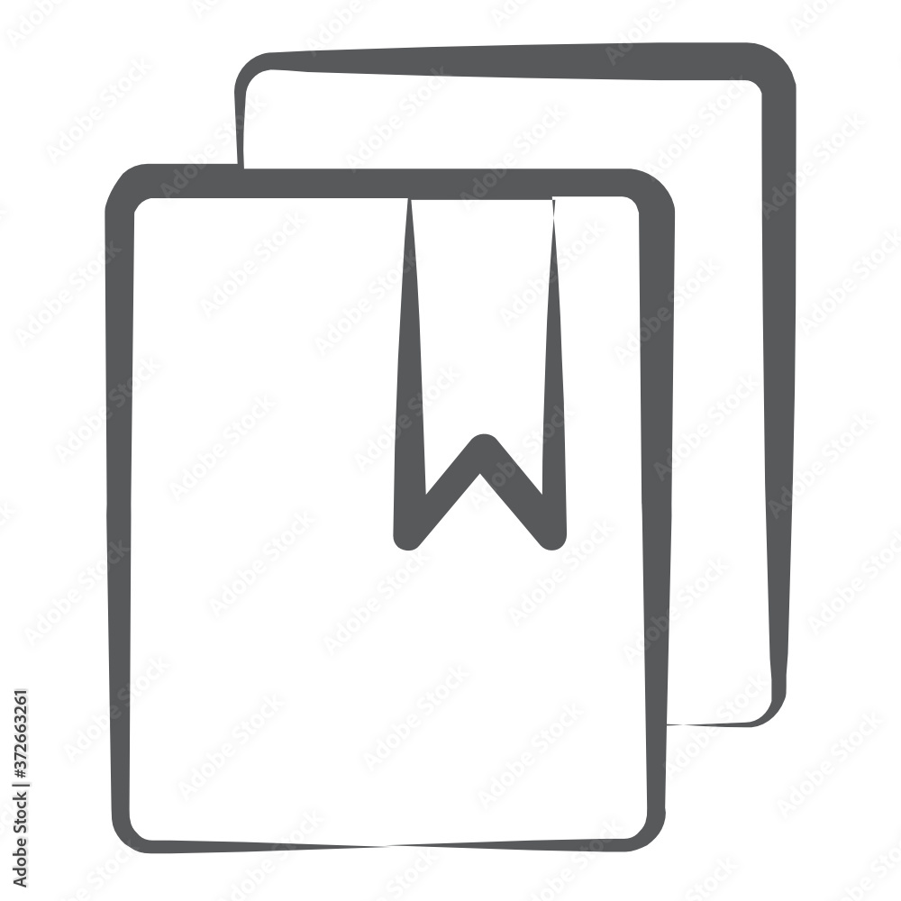 Hand drawn design of bookmark icon
Hand drawn design of bookmark icon
