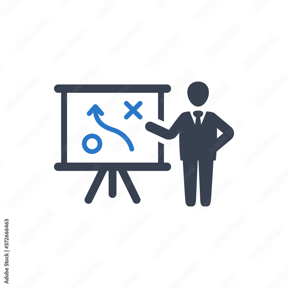Business plan presentation icon Business plan presentation icon