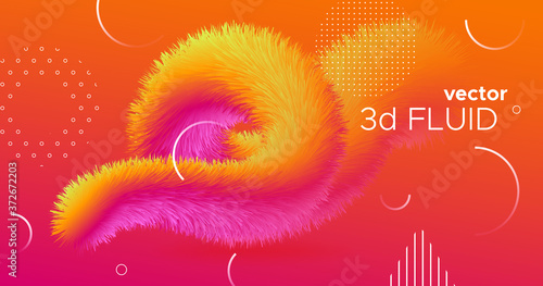Flow Liquid Art. Orange Wav...