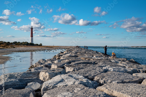 Barnegat Lighthouse in Barnegat Lighthouse State Park , Ocean County, New Jersey, United States photo