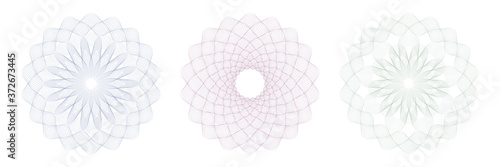 Design elements. Guilloche elements for make diploma or certificate.