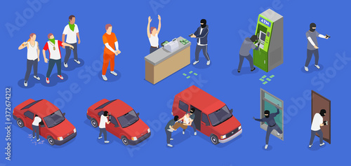 Crime Isometric Set