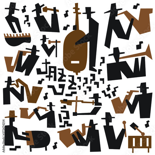 jazz musicians - icons set